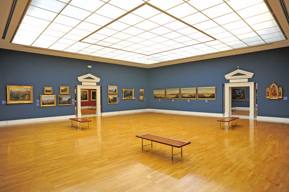 The former set up of the permanent collection of the National Gallery of Slovenia in 2013. Reinstalled in 2016.
