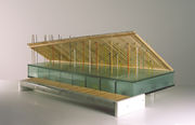 A sculpture by Lujo Vodopivec, titled Muzej moderne in sodobne umetnosti Nova Gorica and exhibited at the Nova Gorica City Gallery, 2008