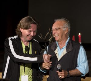 Ruggero Deodato receiving the Vicious Old Cat Award at the <!--LINK'" 0:283--> 2009