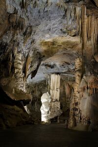 Postojna Cave, stalagmites called <i>Briljant</i>, 2007