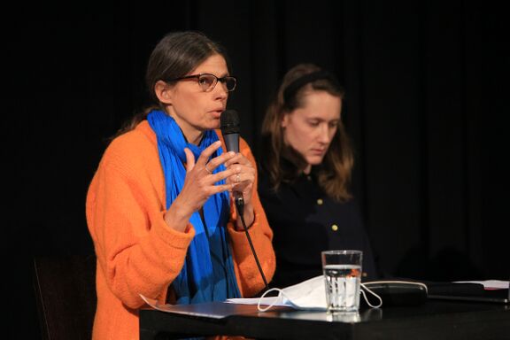 Lecture by Sarah Lunaček, Days of Ethnographic Film 2022. Author: Žiga Gorišek
