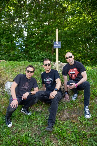 The Slovenian rock band Zablujena generacija planted their tree in the Rockers' Tree Alley at the Gora Rocka festival in 2023.