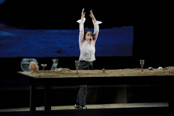 Mojtina Jurcer in the Medea's Scream, Jurcer, Inner World Theatre Production Company, performed at Montenegrin National Theatre in Podgorica, 2011