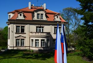 The <!--LINK'" 0:113--> located at the Pod Hradbami 15, Praha 6, one of the most prestigious municipal districts of Prague where more than 60 diplomatic missions take place.