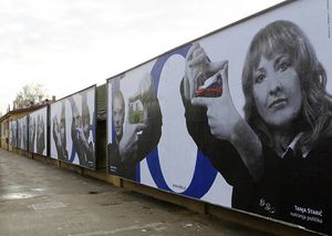 Street billboards from <!--LINK'" 0:25-->'s promotional campaign, 2010