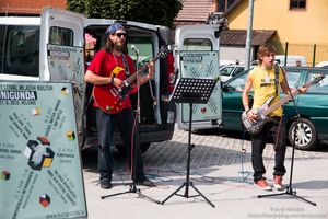 During <!--LINK'" 0:296--> <!--LINK'" 0:297--> performed at various locations around Velenje, setting up their gigs directly out of their van, 2016