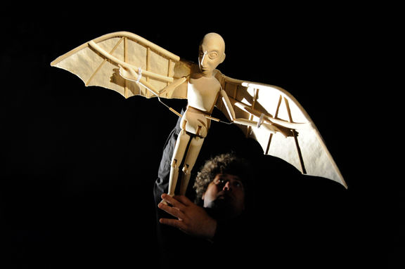 Icarus in Sivan Omerzu's Prepovedane ljubezni (Forbidden Loves) based on classic motives. The 2009 performance, produced by Ljubljana Puppet Theatre and Konj Puppet Theatre received several international awards.