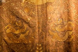 Detail of the Emperor's Dragon Robe, 19th century, Qing dynasty, from the Skušek Collection, <!--LINK'" 0:211-->.