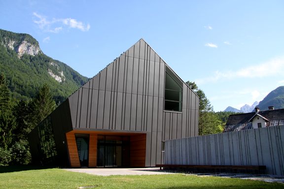 The entrance of the Slovenian Alpine Museum opened in August 2010