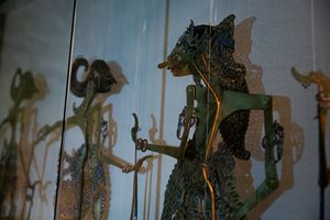Shadow puppets featured in the permanent exhibition <i>Between Nature and Culture</i>, <!--LINK'" 0:205-->.