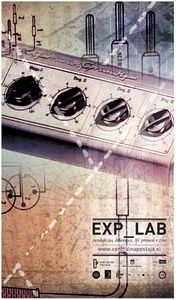 Poster for Exp-Lab, a cycle of new media exhibitions held at <!--LINK'" 0:204-->.