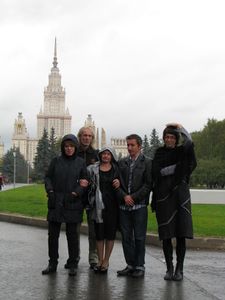 Writers Svetlana Makarovič, Tone Škrjanec, Žana Pekovskaja, Brane Mozetič and Jana Putrle in Moscow, <!--LINK'" 0:221-->, September 2009