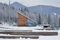 The Čaplja service building at the Nordic Centre Planica designed by the <!--LINK'" 0:47-->, 2016