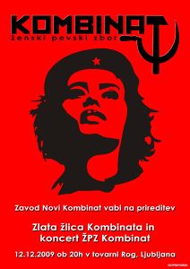 <i>Zlata žlica Kombinata</i> (Kombinat Golden Spoon) concert poster, Tovarna Rog, 2009