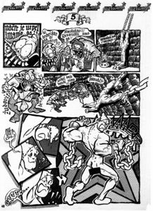 <i>Partizani</i> [The Partisans] comic strip by <!--LINK'" 0:141-->, made for the political magazine Mladina in 1988 preceding the disintegration of Yugoslavia, <!--LINK'" 0:142-->