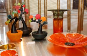The exhibition <i>Finnish Glass Art, 2005-2010</i>, showcased the work of famous Finnish designers such as Tapio Wirkkala, Kaj Franck and Alvar Aalto, presented at <!--LINK'" 0:35-->, 2012