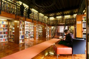 The Belletristic Literature Hall in the study section of the <!--LINK'" 0:235--> where occasionally literary evenings take place.