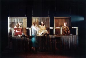 <i>Lo Scrittore</i> directed by <!--LINK'" 0:154-->, produced by Muzeum Theatre. <!--LINK'" 0:155-->, 1995. (From left to right: <!--LINK'" 0:156-->, <!--LINK'" 0:157-->, <!--LINK'" 0:158-->, <!--LINK'" 0:159-->)