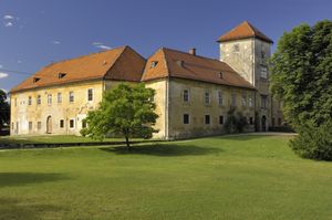 The Grm Castle, built in 1586 by <!--LINK'" 0:52-->, combined its residential function with that of defence against the Turkish invaders; it was rebuilt in 1636.