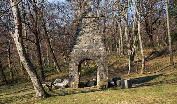 One of the historical remnants, around the Kromberk Castle.