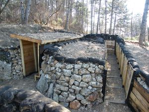 World War I trenches, found in the Monfalcone Theme Park of the Great War, which is also a part of the <!--LINK'" 0:177-->.