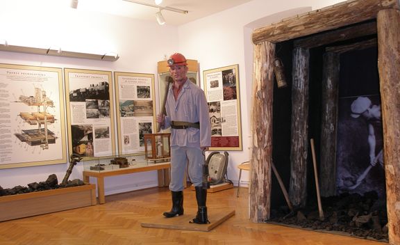 Artifacts from the Black...Happy Valley exhibition (Razstava Srečno...črne doline), Mining collection, Zasavje Museum, Trbovlje commemorating 200 years of mining history in the region