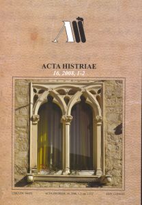 Acta Histriae cover, No. 1-2, 2008