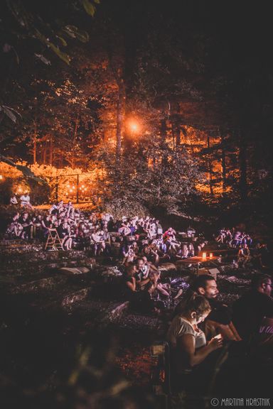 The Beached Whale Festival takes place at an open-air cinema auditorium, 2016