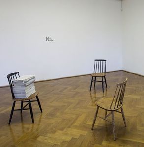 <i>The Ultimate Word (The Ninth Coromandia)</i> project presented at the exhibition <i><!--LINK'" 0:250--> &ndash; Collected Works</i>, <!--LINK'" 0:251-->, Ljubljana, 2014.