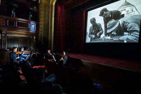 The retrospective entitled SLO: MOTION was prepared at the Vienna Metro Cinema in 2023 by the Slovenian Cinematheque in cooperation with SKICA Vienna, the Austrian Film Archives and the Slovenian Film Centre. It started with the screening of "In the Realm of Goldenhorn" from 1931, the first Slovenian feature film, accompanied by live music by the author, conductor and pianist Andrej Goričar, violinist Matej Haas, clarinetist Jakob Bobek and cellist Milan Hudnik.