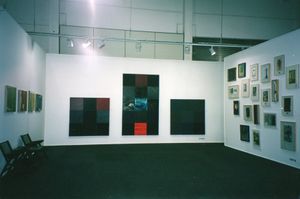 Paintings by <!--LINK'" 0:50-->, <!--LINK'" 0:51-->, <!--LINK'" 0:52--> and <!--LINK'" 0:53--> presented by <!--LINK'" 0:54--> at Art Forum Berlin, 2001