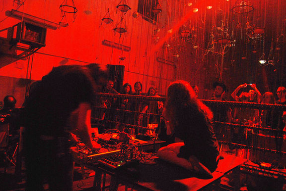 Sbar and Aphra Tesla play at the Zasavje Noisefest International, 2015