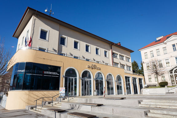 Exterior of Beno Zupančič Library Postojna, 2020.