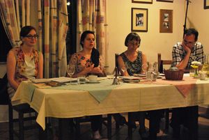 Critics discussion at Ana's Gallery in Rogaška Slatina, with <!--LINK'" 0:30-->, <!--LINK'" 0:31-->, <!--LINK'" 0:32--> and <!--LINK'" 0:33-->, <!--LINK'" 0:34-->, 2015