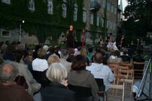 Antigona performance in front of the <!--LINK'" 0:135--> where outdoor programmes take place annualy, 2013