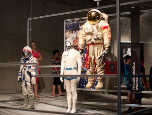 Spacesuits, part of the permanent exhibition entitled <i>Herman Potočnik Noordung: 100 Monumental Influences</i> at the <!--LINK'" 0:34-->, 2012