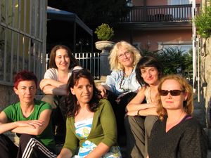 From left to right: <!--LINK'" 0:301-->, Anna T. Szabó, Mirela Sula, Ioana Ieronim, Monica Pavani and Thórunn Valdimarsdóttir - at <!--LINK'" 0:302--> in Dane in 2007