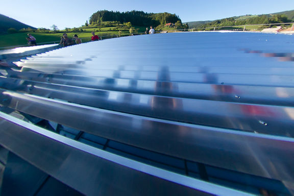 The roof of the Cultural Centre of European Space Technologies (KSEVT), Vitanje, 2012