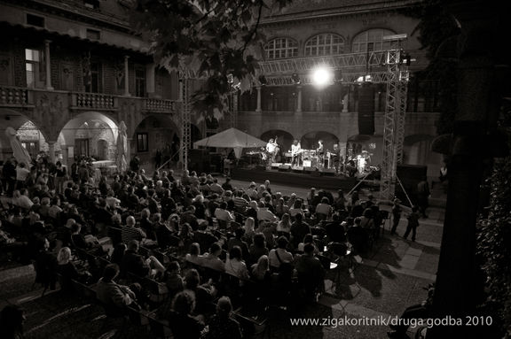 Štefan Kovač Marko Banda and guests Mlada Beltinška Banda (Prekmurje, Slovenija), performing at Križanke during Druga godba Festival in Ljubljana, 2010