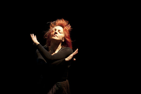 Goga Stefanovič-Erjavec, dancer, choreographer, dance pedagogue and artistic director of the Celje Dance Forum during a performance