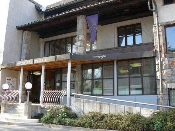 Facade of the old Anton Tomaž Linhart Library Radovljica, 2007