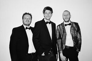 Founders of IGLU Cultural Society: Juš Milčinski, Vid Sodnik and Peter Frankl.