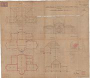 Maks Fabiani's plans for the so called Jakopič pavilion - the studio of the painter Rihard Jakopič, 1908.