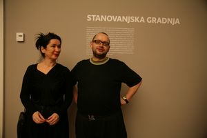 <!--LINK'" 0:784-->, the director of <!--LINK'" 0:785-->, and <!--LINK'" 0:786--> at the <i>AT HOME: Architects France and Marta Ivanšek</i> exhibition, 2010