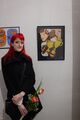 Pika Terpin at the opening of her exhibiton <i>Raz-stava</i> at the 9th <!--LINK'" 0:4-->, 2022.