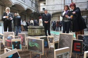 Opening of graphic design exhibition <i>Najboljše iz Vojvodine</i> at the Atrium of the <!--LINK'" 0:255--> (Ljubljana Town Hall) in Ljubljana