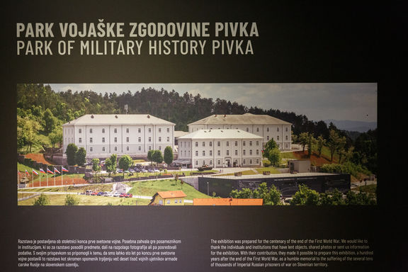 Part of exhibition, Park of Military History Pivka, 2020.