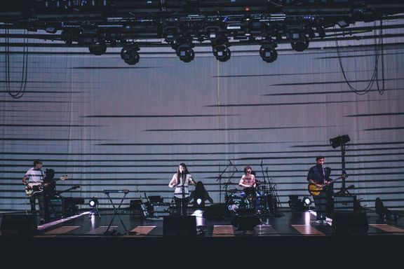 Koala Voice performing at Kino Šiška Centre for Urban Culture in a theatre performance by Vlado G. Repnik, produced by GVR babaLAN Institute, 2015