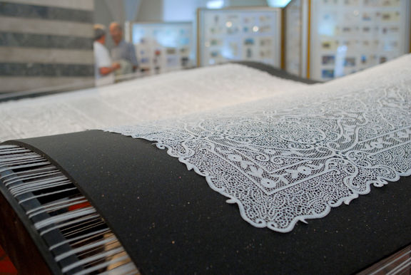 A replica of a 6 sqm large lace tablecloth, ordered and made in 1976 by 14 Idrija lacemakers from 34.560 metres of cotton tread for Tito's wife Jovanka who has never received the gift. Exhibited at Idrija Lace Festival, 2008