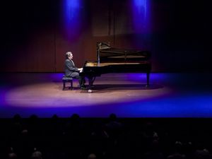 A concert by the renowned Croatian pianist Lovro Pogorelić, taking place at the <!--LINK'" 0:46-->, 2014